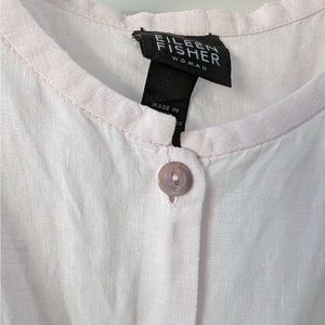 Eileen Fisher Pale Pink Linen Big Shirt, 2x